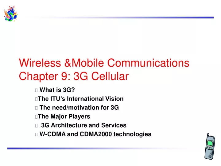 wireless mobile communications chapter 9 3g cellular