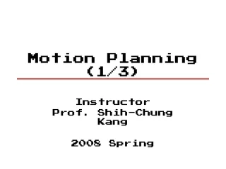 Motion Planning (1/3)