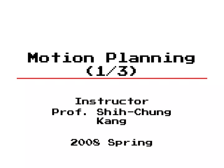 motion planning 1 3