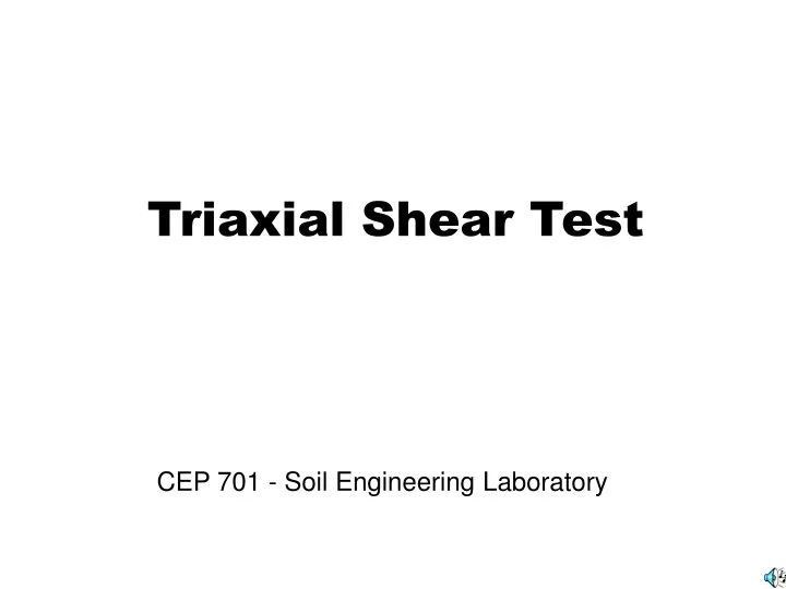 triaxial shear test