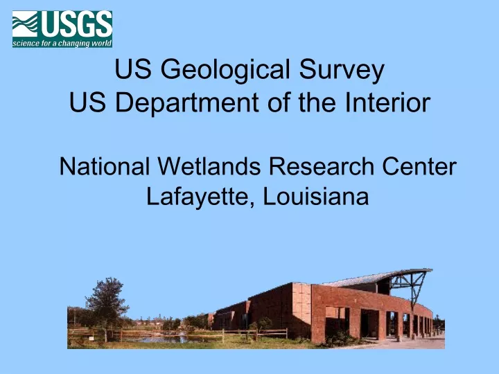 us geological survey us department of the interior