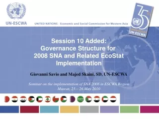 Session 10 Added: Governance Structure for  2008 SNA and Related EcoStat Implementation