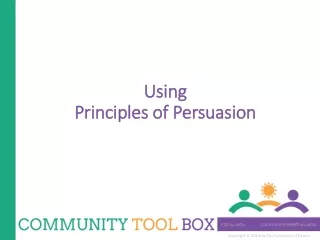 Using Principles of Persuasion