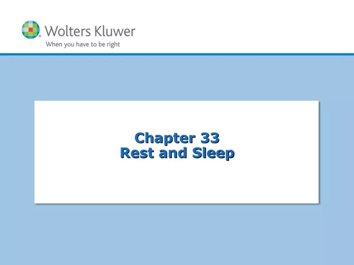chapter 33 rest and sleep