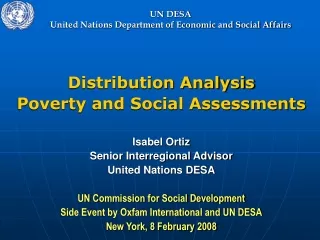 UN DESA  United Nations Department of Economic and Social Affairs