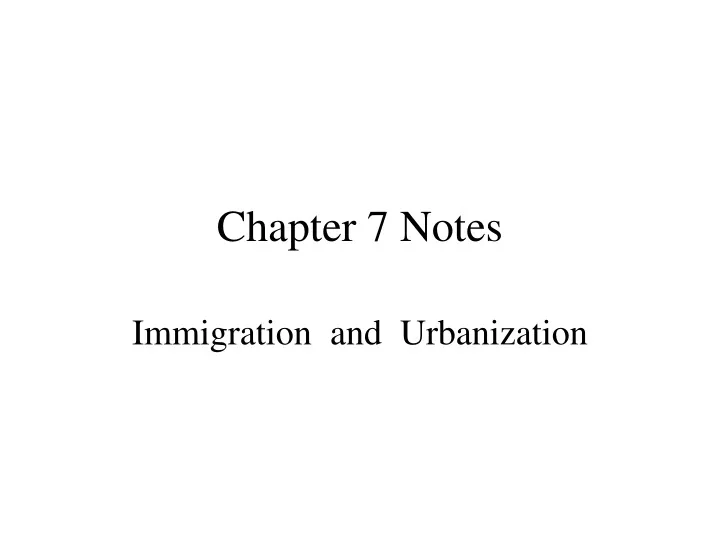 chapter 7 notes
