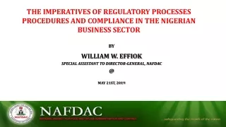 THE IMPERATIVES OF REGULATORY PROCESSES PROCEDURES AND COMPLIANCE IN THE NIGERIAN BUSINESS SECTOR