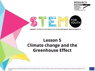 Lesson 5 Climate change and the Greenhouse Effect