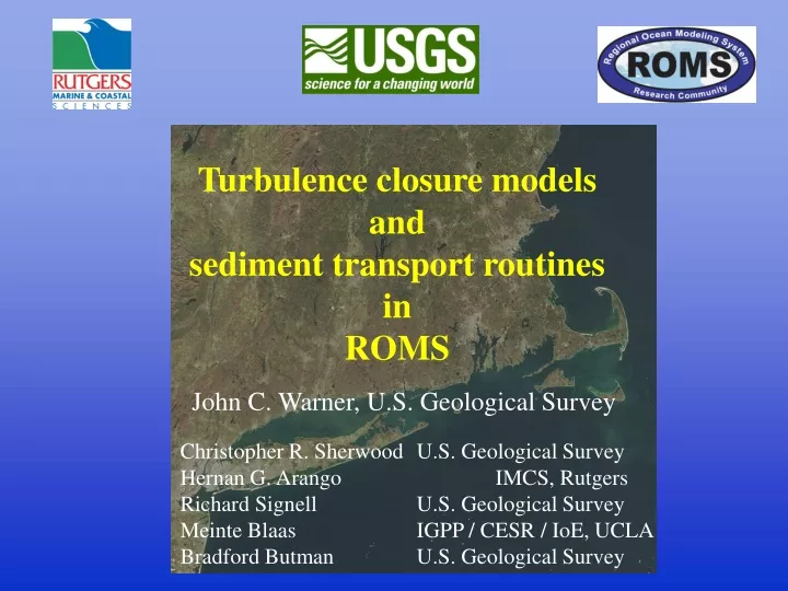 turbulence closure models and sediment transport routines in roms