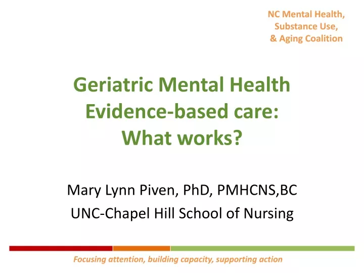 geriatric mental health evidence based care what works