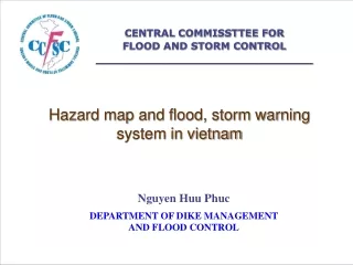 Hazard map and flood, storm warning system in vietnam