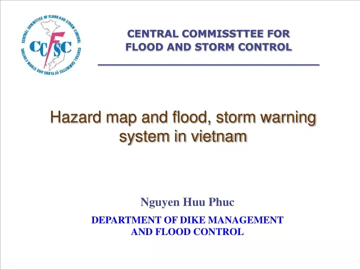 central commissttee for flood and storm control