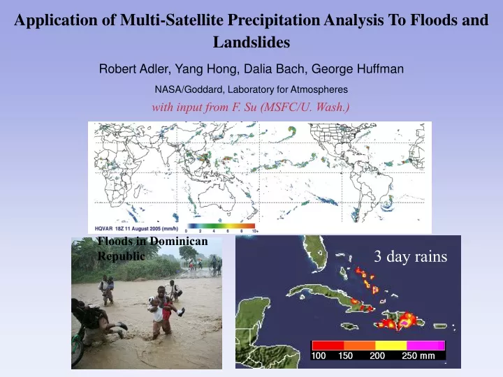 application of multi satellite precipitation