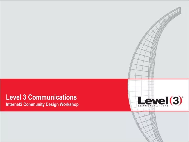 level 3 communications internet2 community design