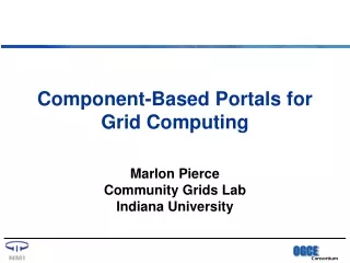 Component-Based Portals for Grid Computing