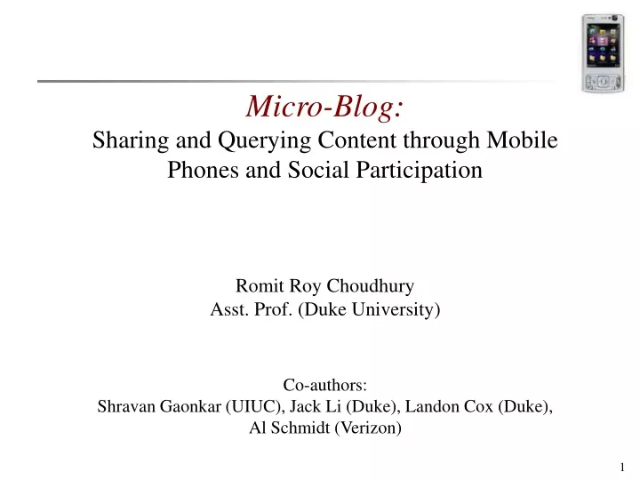 micro blog sharing and querying content through