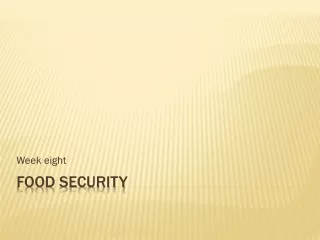 Food Security