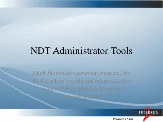 NDT Administrator Tools