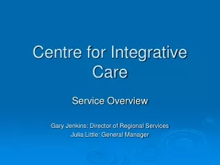Centre for Integrative Care