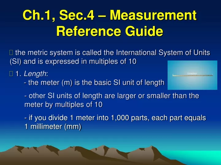 ch 1 sec 4 measurement reference guide