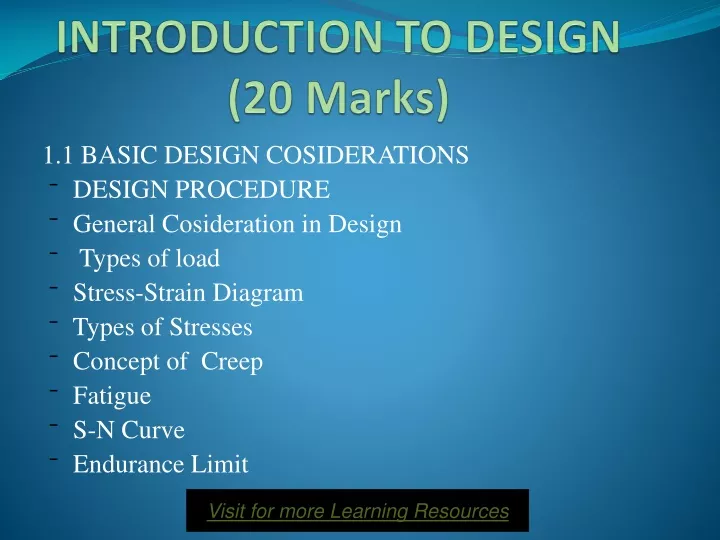 introduction to design 20 marks