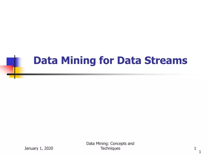 data mining for data streams