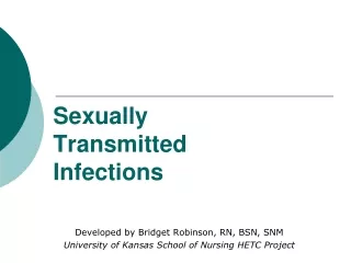 Sexually  Transmitted Infections
