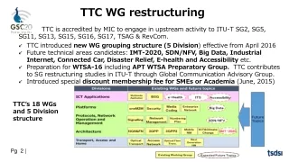 TTC WG restructuring