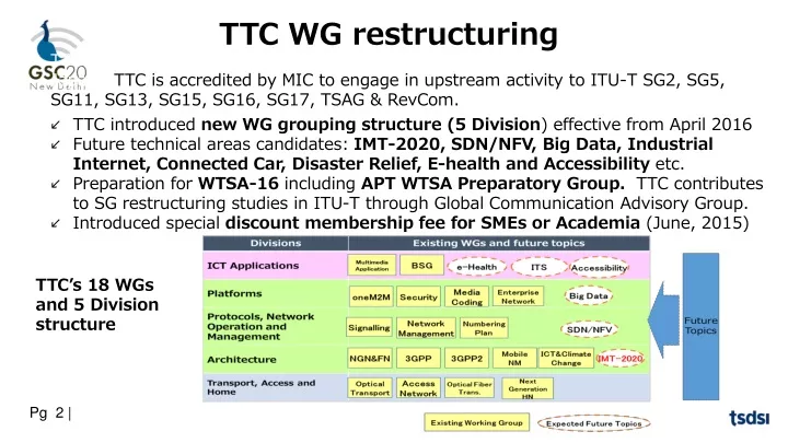 ttc wg restructuring
