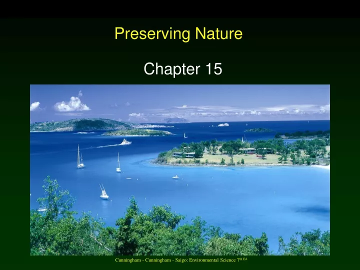 preserving nature