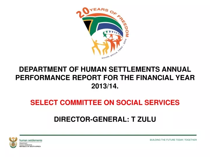 department of human settlements annual