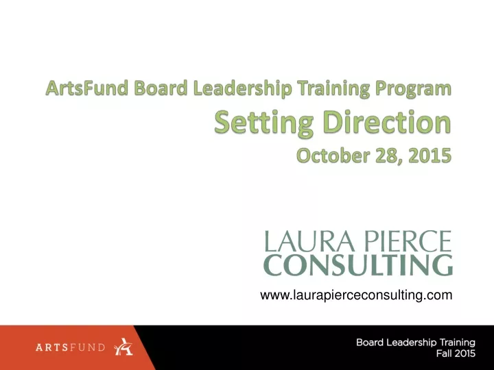 artsfund board leadership training program setting direction october 28 2015