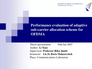 Performance evaluation of adaptive sub-carrier allocation scheme for OFDMA