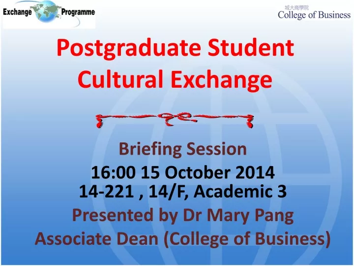 postgraduate student cultural exchange
