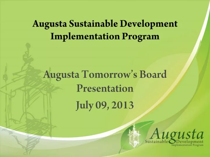 augusta sustainable development implementation