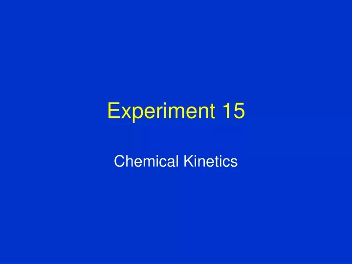 experiment 15