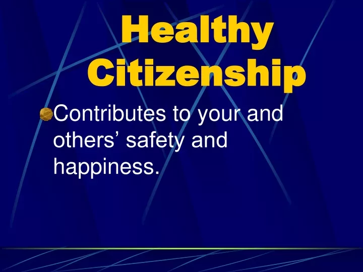 healthy citizenship