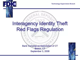 Interagency Identity Theft  Red Flags Regulation