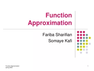 Function Approximation