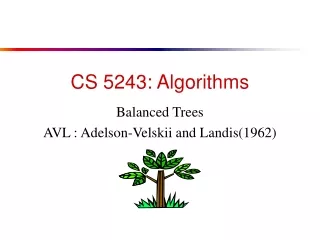 CS 5243: Algorithms