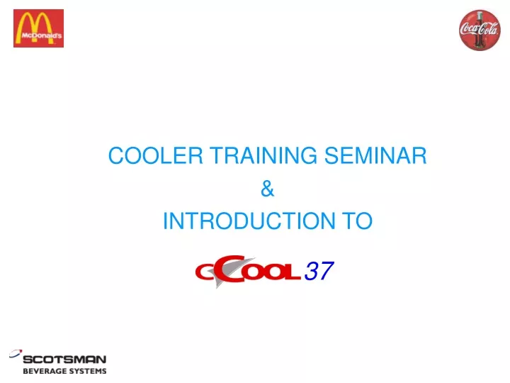 cooler training seminar introduction to