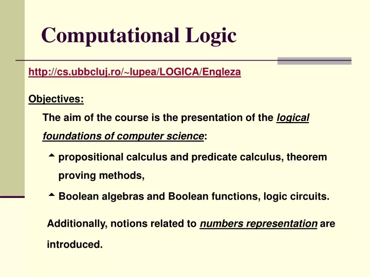 computational logic