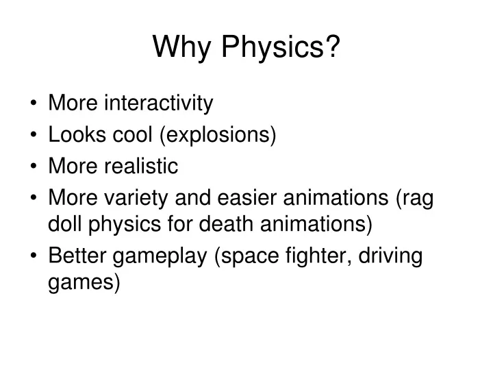 why physics