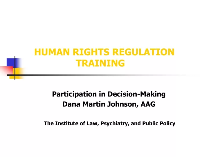 human rights regulation training