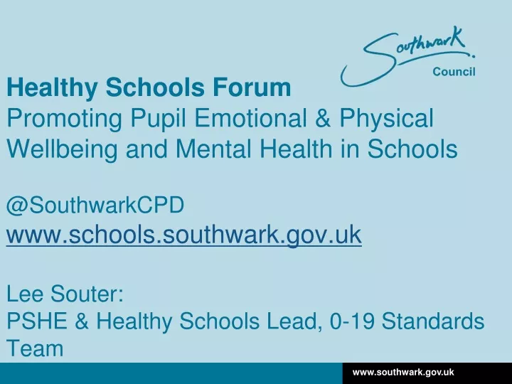 healthy schools forum promoting pupil emotional