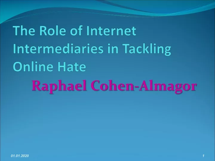 the role of internet intermediaries in tackling online hate