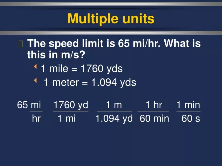 multiple units