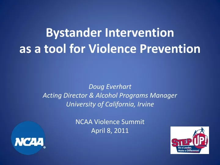 bystander intervention as a tool for violence prevention