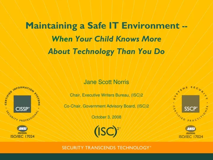 maintaining a safe it environment when your child knows more about technology than you do