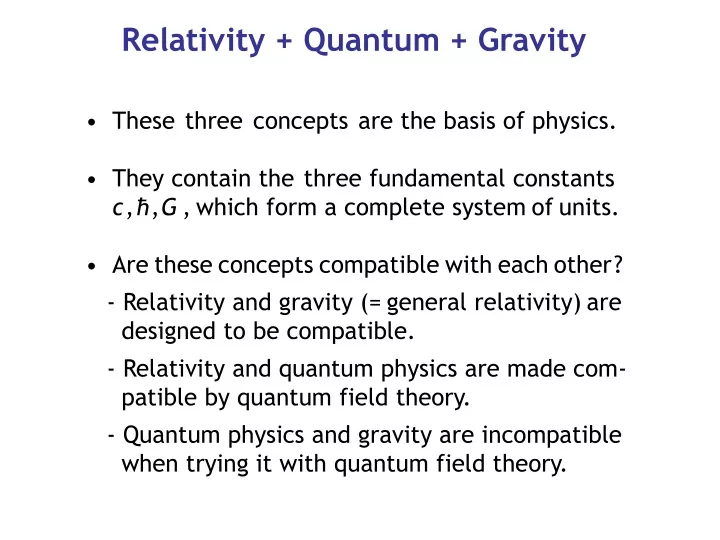 relativity quantum gravity